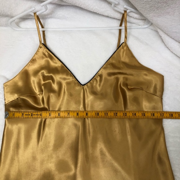 Gold Black Satin Silky Gilligan O’Malley Gown - Picture 10 of 14